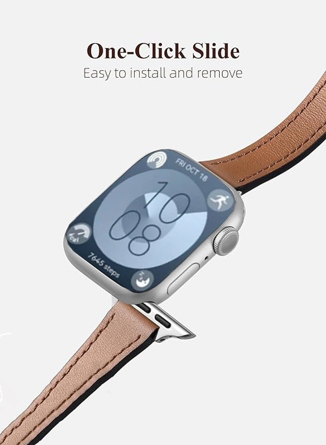 Leather Band Compatible for Huawei Watch Fit 3 Replacement Bands, Genuine Adjustable Wrist Strap Bands Compatible for Huawei Watch Fit 3 Smartwatch - Image 5